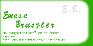 emese bruszler business card